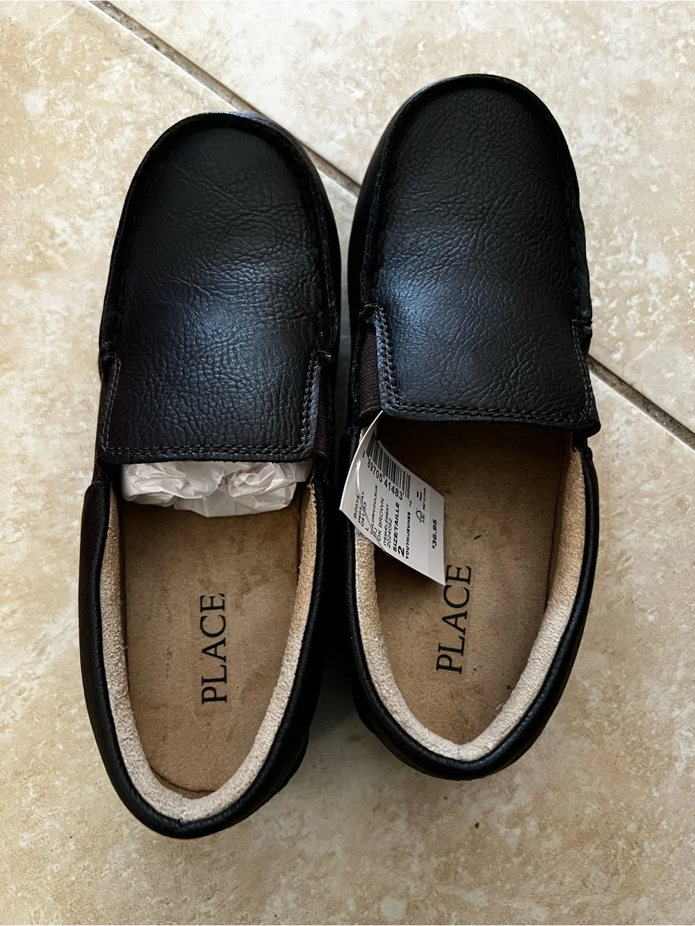 The Children's Place Black Slip-On Dress Loafers for Kids